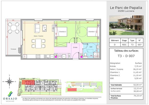 Programme Neuf - Appartements avec terrasse - Le Parc Papalia Lucciana