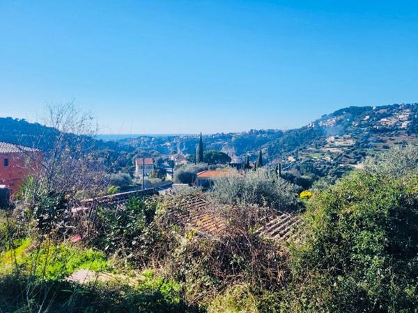 Terrain constructible vue mer L'Abadie Nice - Saint Andre De La Roche 770 m2 viabilisé