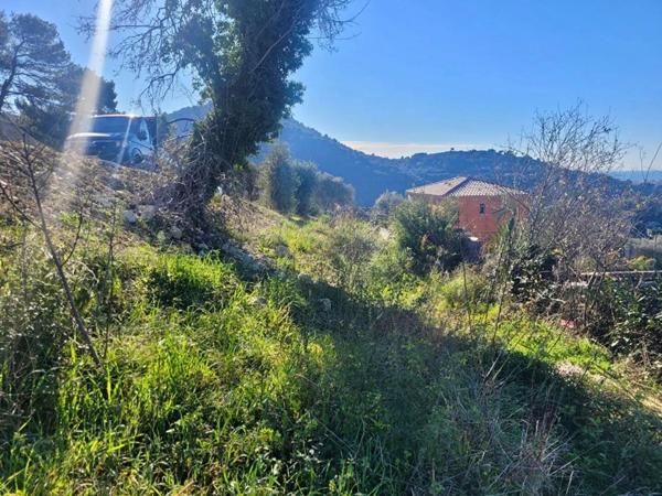 Terrain constructible vue mer L'Abadie Nice - Saint Andre De La Roche 770 m2 viabilisé