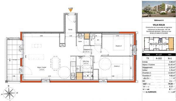 Appartement à vendre 