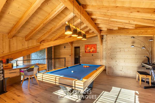 Chalet contemporain récent avec vue sur les sommets et prestations haut de gamme