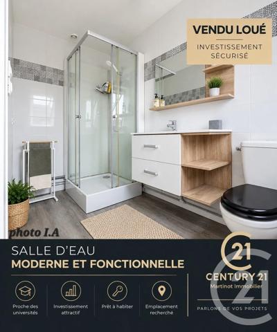 Appartement T1 à vendre  1 pièce - 23,25 m 2   REIMS  - 51