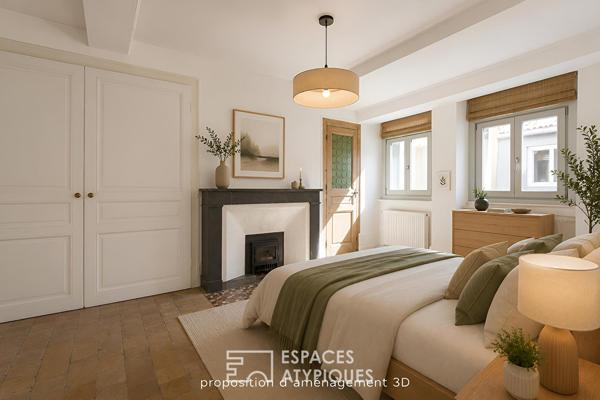 Dernier étage de caractère avec balcon et vue Fourvière
