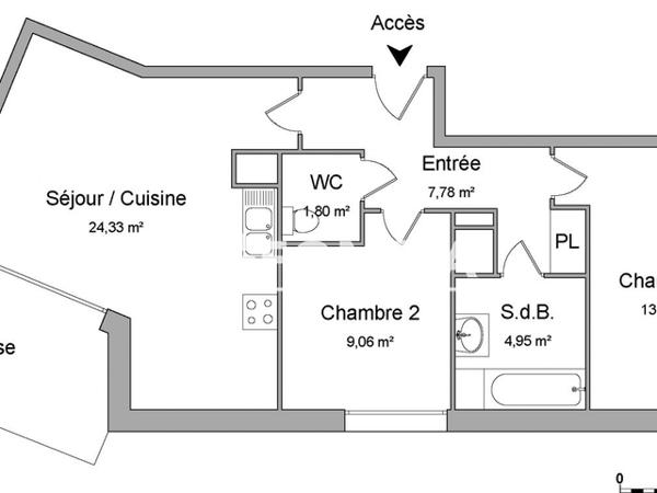 Location Appartement 3 pièces 60.95 m² - 24 PLACE DE LA LIBERTE Schiltigheim 67300