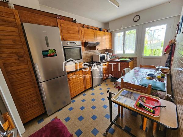 Maison familiale de 86m²,3 ch+bureau,Jardin,garage