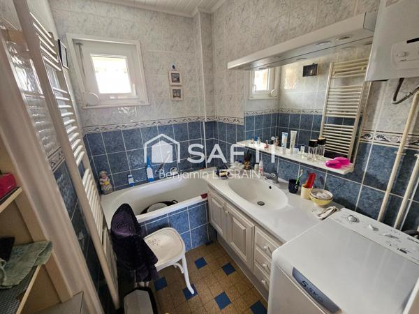 Maison familiale de 86m²,3 ch+bureau,Jardin,garage
