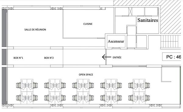 Croix – Résidence Flandre | Bureaux 157 m² entièrement rénovés | Avenue de Flandre | À vendre