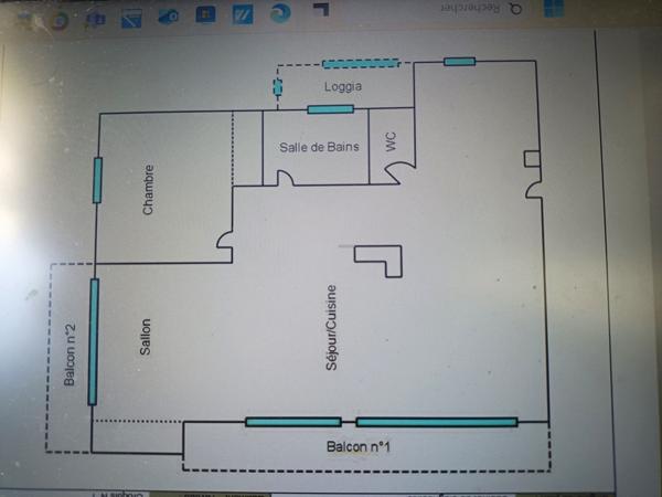 Sète (34200) VIAGER occupé Sète Homme 71 ans / VUE EXCEPTIONNELLE