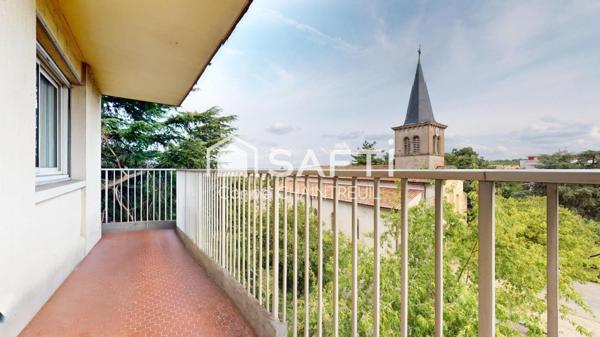 À vendre – Superbe appartement T4 traversant de 85 m² avec balcon plein sud – Bron Église (Place Baptiste Curial)