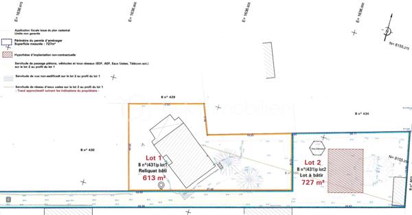 Terrain de 727 m²