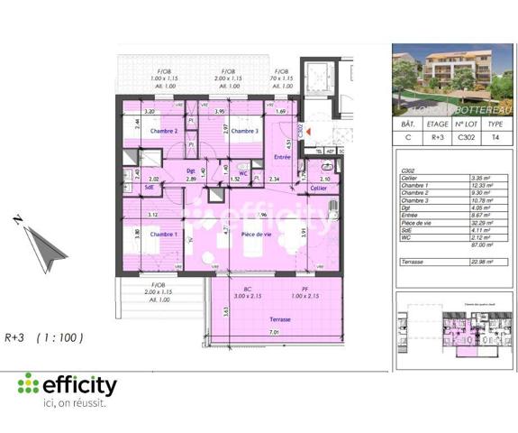 Appartement 4 pièces - 87 m²