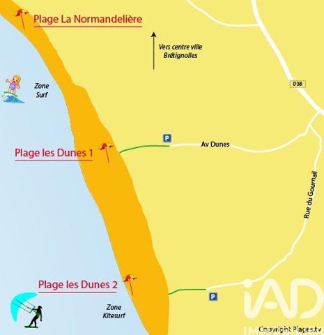 Maison à vendre 2 pièces 36,11 m² Bretignolles-sur-Mer