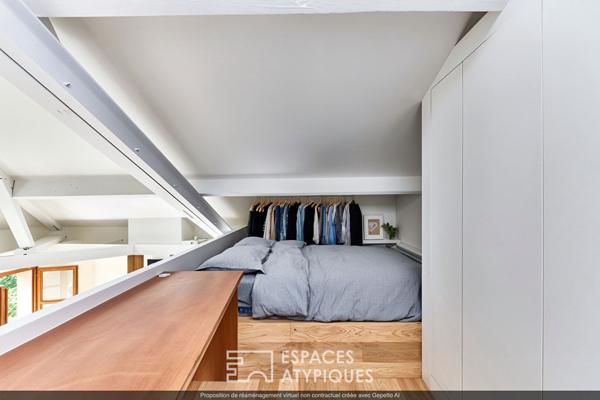 Maison d’architecte avec terrasse au calme d’une impasse