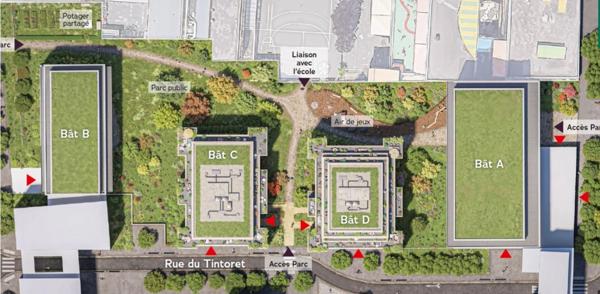 appartement T1 à vendre COURBEVOIE (92), surface habitable 37.39 m2 + 1 park en s-sol