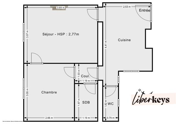 Calme, Charme & Cachet au coeur des Batignolles - T2 traversant de 34 m²