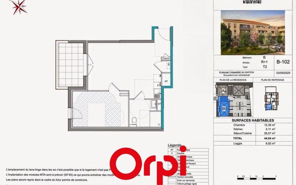 Appartement à vendre    2 pièces • 44,04 m2 La Seyne-sur-Mer