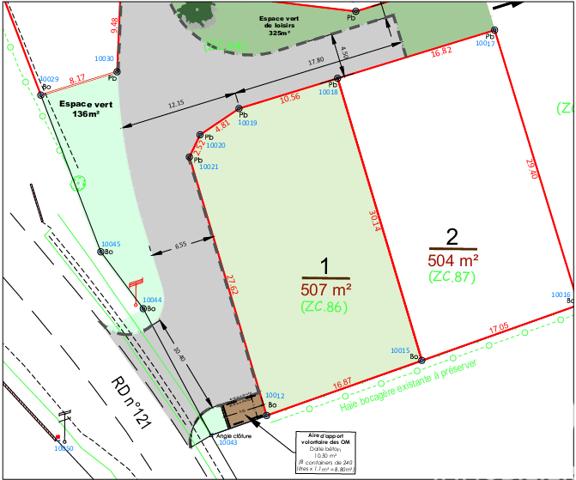 Terrain à vendre 507 m² Courvaudon