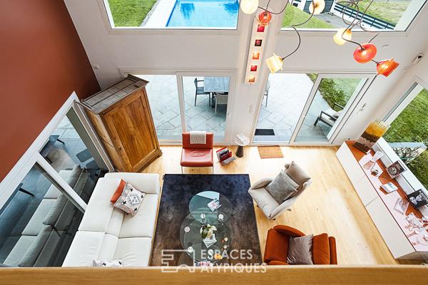 Villa belvédère avec vue sur le lac Léman