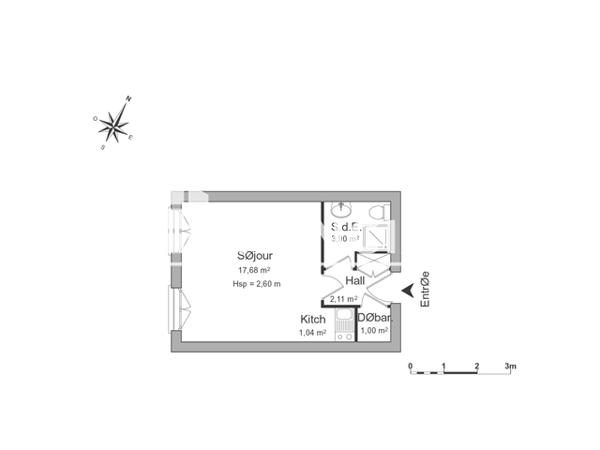 Location Studio 25.73 m² - 13 RUE DES DRAPIERS Strasbourg 67000