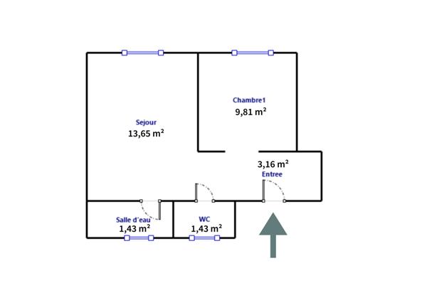 Appartement 2 pièces - 30 m² Exclusivité