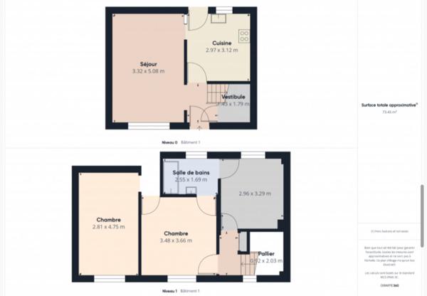 Maison de ville Vaires Sur Marne 4 pièce(s) 73.7 m2