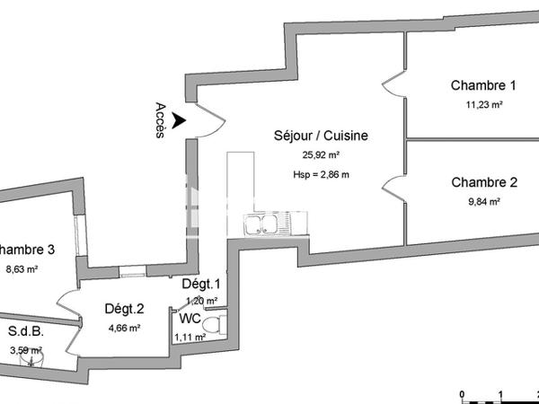 Location Appartement 3 pièces 66.18 m² - 20 RUE DE LA TONNELLERIE Chartres 28000