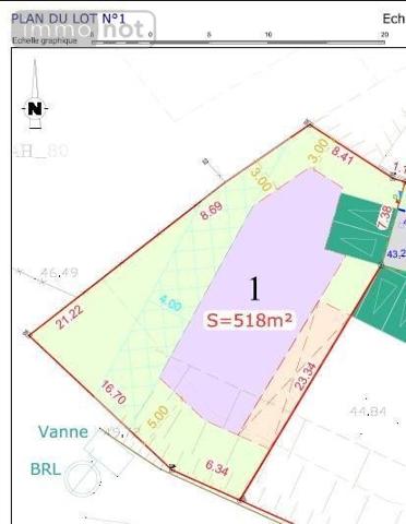 Terrain à Batir à vendre à Canet dans l'Hérault (34800), ref : 34074-235
