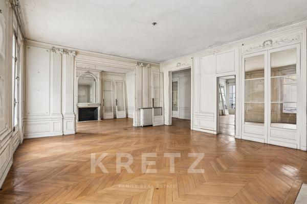 Appartement de réception à rénover en bordure du Parc Monceau