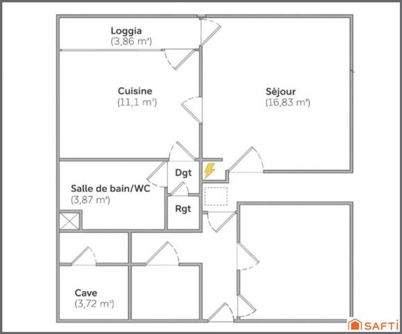 T1 bis rénové - immeuble isolé - vue montagne