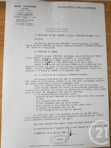 Maison à vendre  5 pièces - 100,20 m2 AMBERIEU EN BUGEY - 01