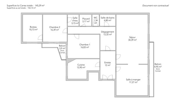 Appartement Paris 16 e - QUAI LOUIS BLÉRIOT