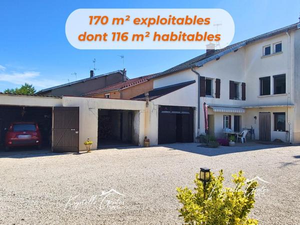 Maison 170 m² utiles, terrain arboré, dépendances