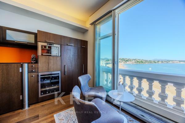 Saint-Jean-de-Luz - première ligne - vue panoramique sur la baie - Appartement T1- vue mer - Le Gran