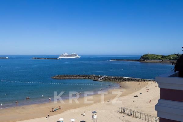 Saint-Jean-de-Luz - première ligne - vue panoramique sur la baie - Appartement T1- vue mer - Le Gran