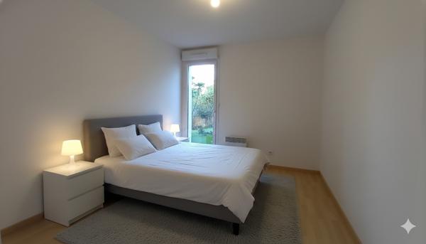 Appartement Le Loroux-Bottereau 3 pièce(s) 62.65 m², balcon-terrasse et jardinet