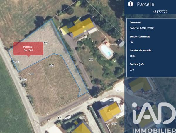 Terrain à vendre 970 m² Saint-Alban-Leysse