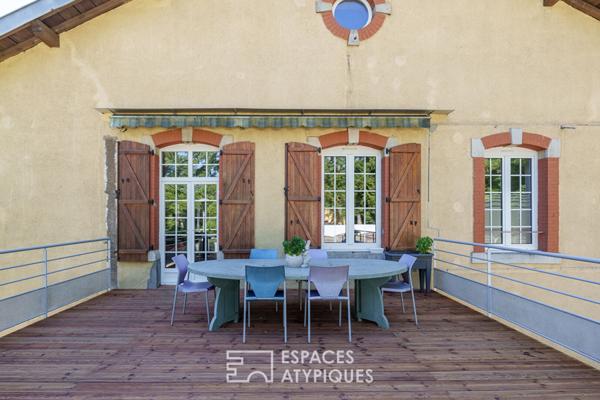 Maison de caractère au coeur de la nature et sa terrasse suspendue