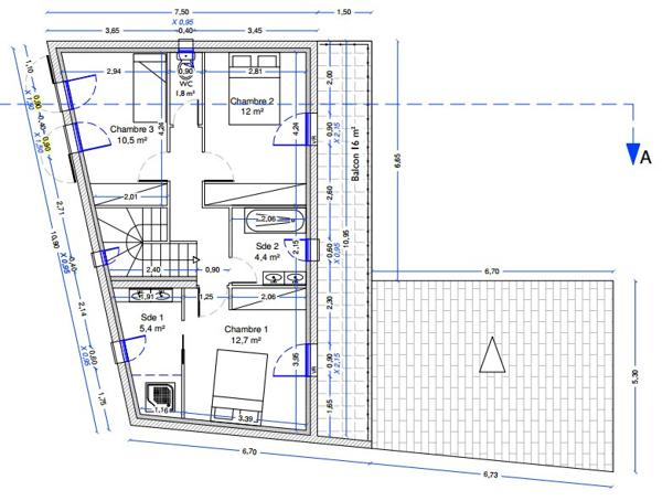 Montbazin (34560) Terrain pour Villa T4 Montbazin
