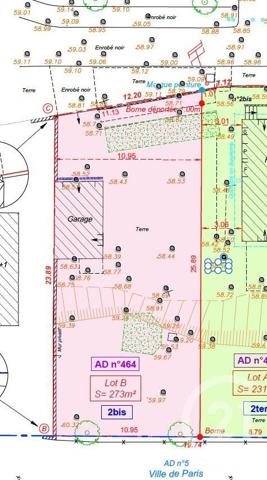 Terrain à vendre  273 m2 VILLEPARISIS - 77