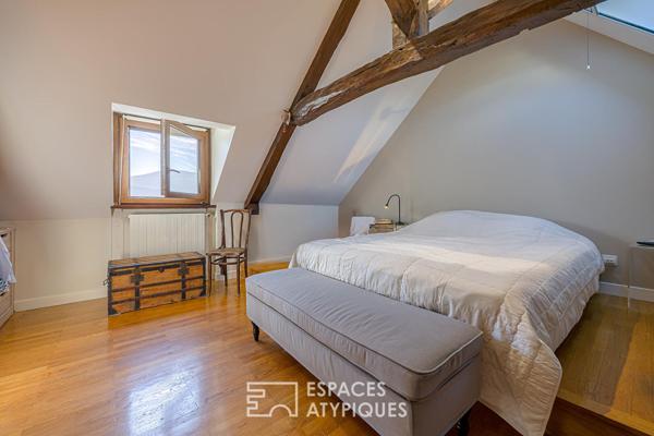 Ancienne ferme du XVIIIe rénovée avec charme et vue montagne