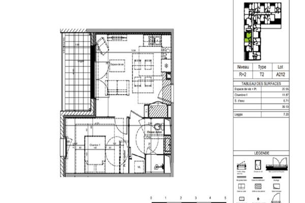 Appartement neuf T2 39,13m² avec loggia sur les bords de la Loire