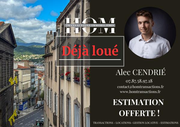 A louer ! Appartement F2 de 33m² PLATEAU CENTRAL