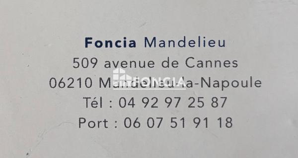 À vendre Appartement 2 pièces 38.04 m² - Mandelieu-la-napoule 06210