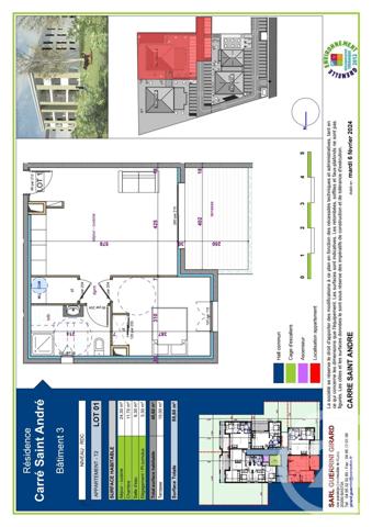 Appartement T2 à vendre  2 pièces - 46 m2 BORGO - 202