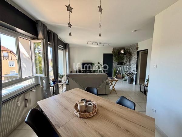 Appartement loué T3 avec balcon, cave, loggia et parking.