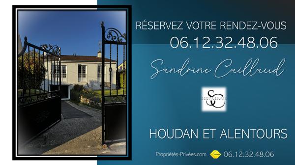 HOUDAN 6mn - Charmante maison des années 70 - plain-pied avec sous-sol total - 4 chambres - terrain 640m² -  325000 Euros HAI