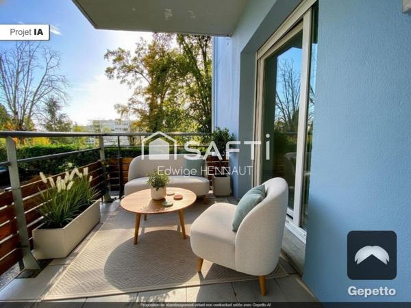 T3 de 67m2 avec terrasse dans résidence sécurisée et arborée