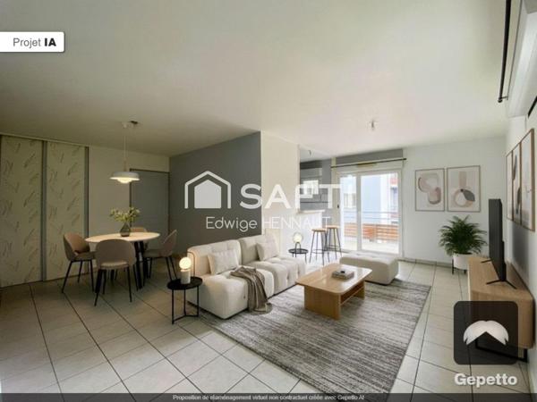 T3 de 67m2 avec terrasse dans résidence sécurisée et arborée