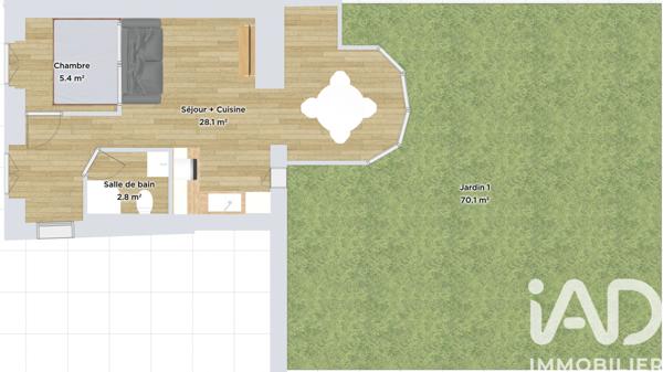 Studio à vendre 35 m² Cahors