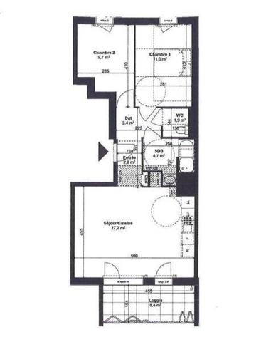 Appartement 3 pièces                                        - 44800 Saint-Herblain - Atlantis Réf : 11813